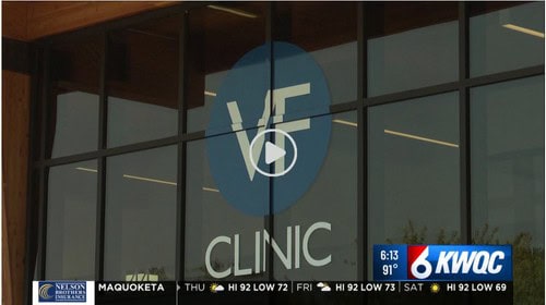 KWQC screenshot of the Vera French Clinic at Central Park